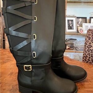 Thalia Sodi Womens Veronika Over-The-Knee Riding Boots New Black